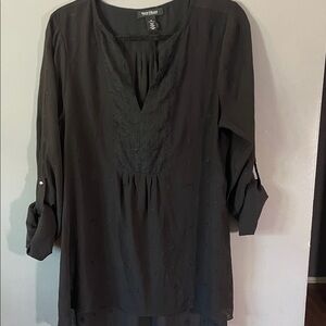 White House Black Market Black Blouse